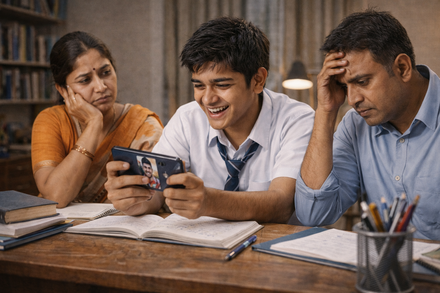 Students studying together